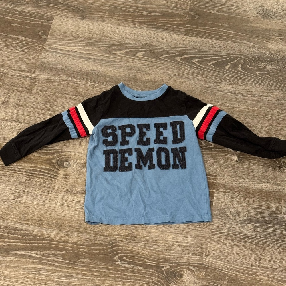Gymboree Speed Demon Long Sleeve Shirt - Black, Blue, Red, White